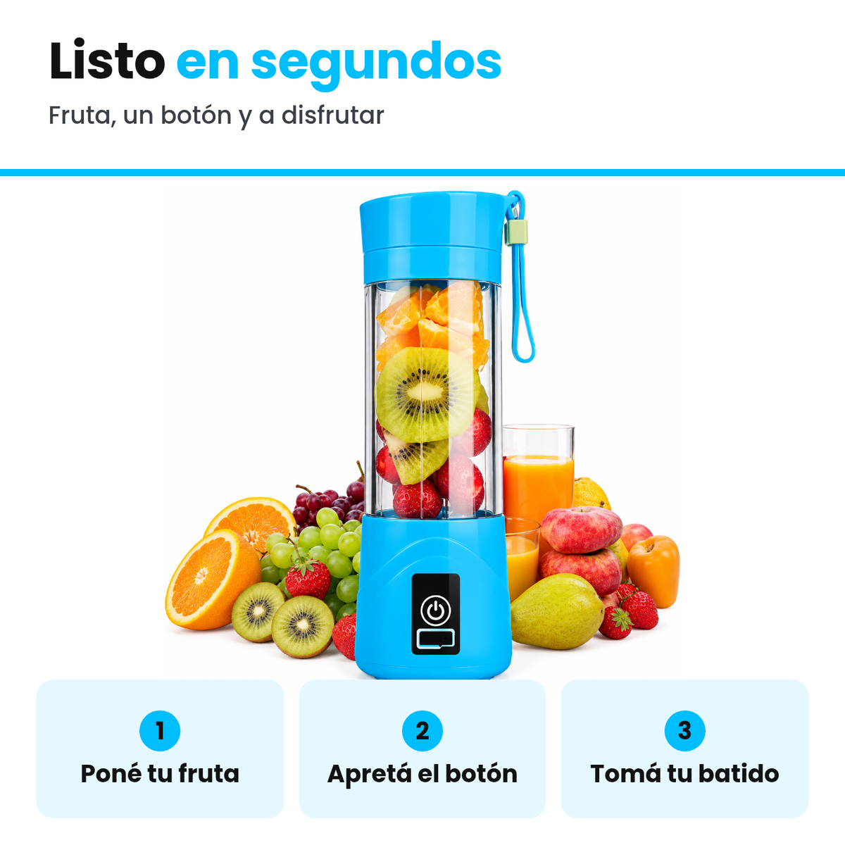 Licuadora portátil: batidos frescos donde sea
